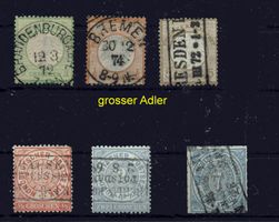 Altdeutschland kleines Lot auf Steckkarte, gestempelt