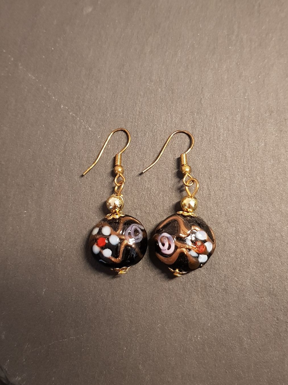 Murano Orecchini pendenti & Orecchini a lobo: Boucles d'oreilles Murano laiton vintage – Usato da Veyrier venduto da sosozizou