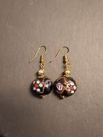 Boucles d'oreilles Murano laiton vintage