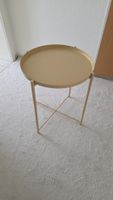 Ikea Gladom, Beistelltisch rund, senfgelb, Metall