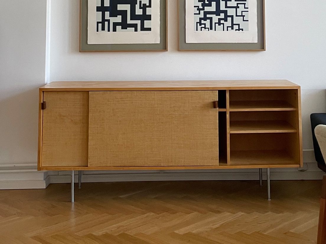 Knoll Kommoden: Sideboard Florence Knoll 116 Seegras  1940s – Gebraucht aus Basel von MidMod20C