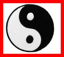 Yin Yang Aufnäher Badge Taiji Yoga Meditieren Feng Shui