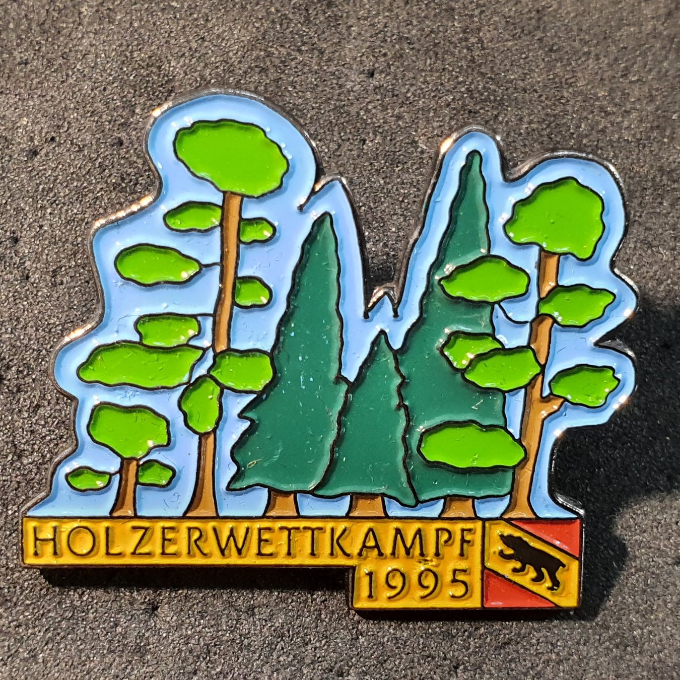 Placchette & Badge: W080 - Pin Holzerwettkampf Bern 1995 Wald Holz – Usato da Reinach BL venduto da Boston-Verkauf