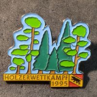 W080 - Pin Holzerwettkampf Bern 1995 Wald Holz