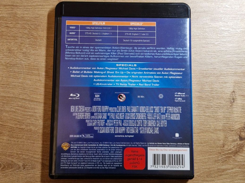 Tutti i DVDs: Shoot 'em up (2007) RAR Bluray – Usato da Pfungen venduto da Whitie 1