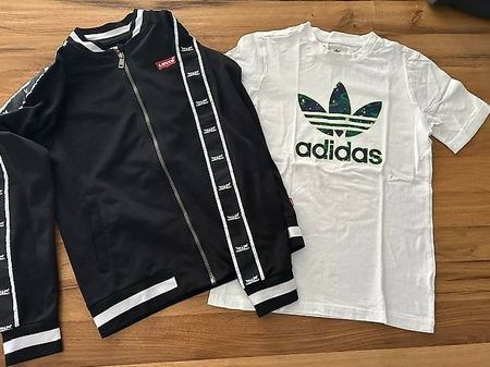 Levis Jacke und Adidas T-Shirt Grösse 152