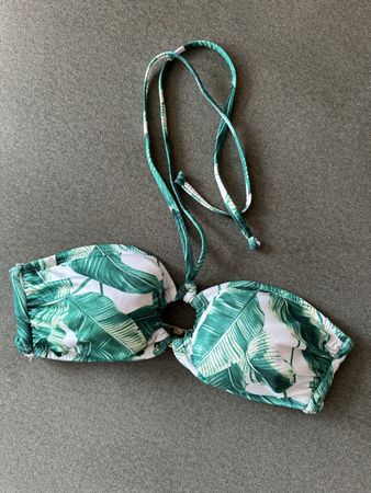 H&M Bikini-Top, Gr. 38, Palmenmuster - Neu