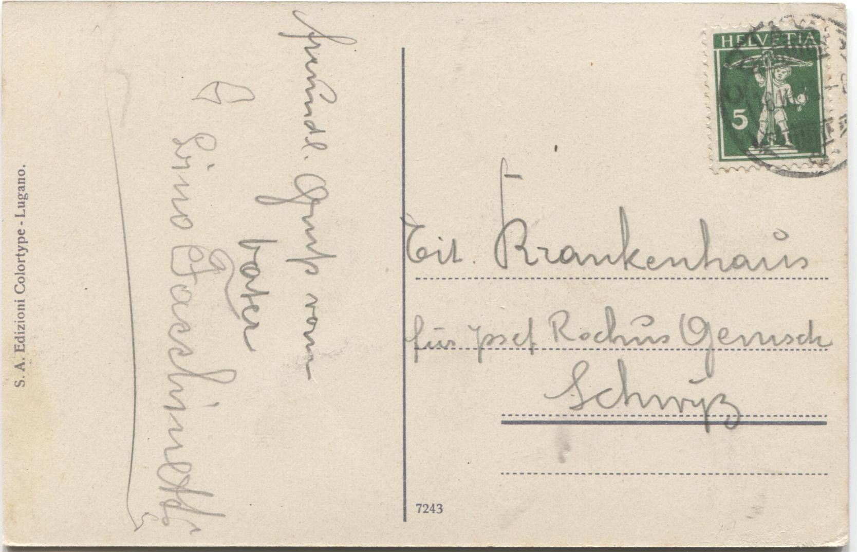 Cartoline postali: CHIASSO TI 1914 mit Strassenbahn/Tram – Usato da Rothrist venduto da Clanx 2