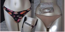 2, Slips Tanga mit Strass, L, glitter duo, sexy time hotties