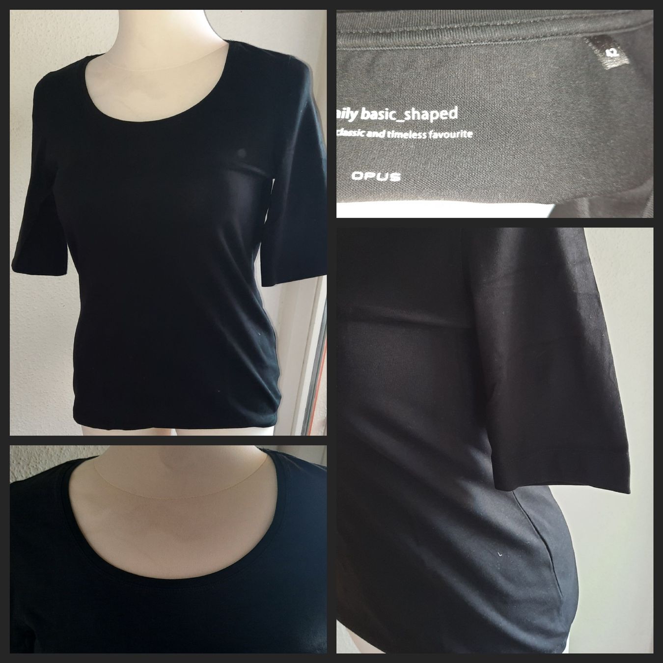 Opus T-Shirts: ***OPUS*** Basicshirt schwarz Gr 42 – Gebraucht aus Wädenswil von H2H_Secondhandshop