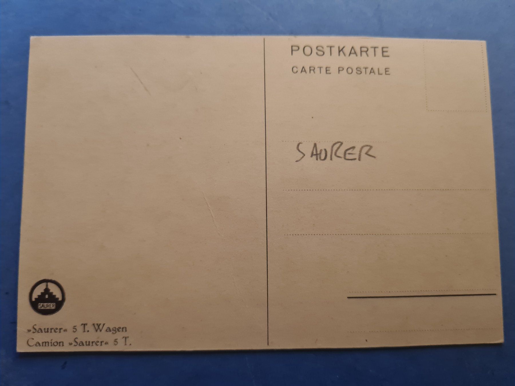 Ansichtskarten: SAURER CARTE POSTALE VINTAGE COLLECTION – Gebraucht aus Bellevue von BURGOLMANIA 1