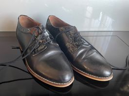 SCHUHE / HALBSCHUHE SCHWARZ -  ECHT LEDER / LACK - GRÖSSE 37