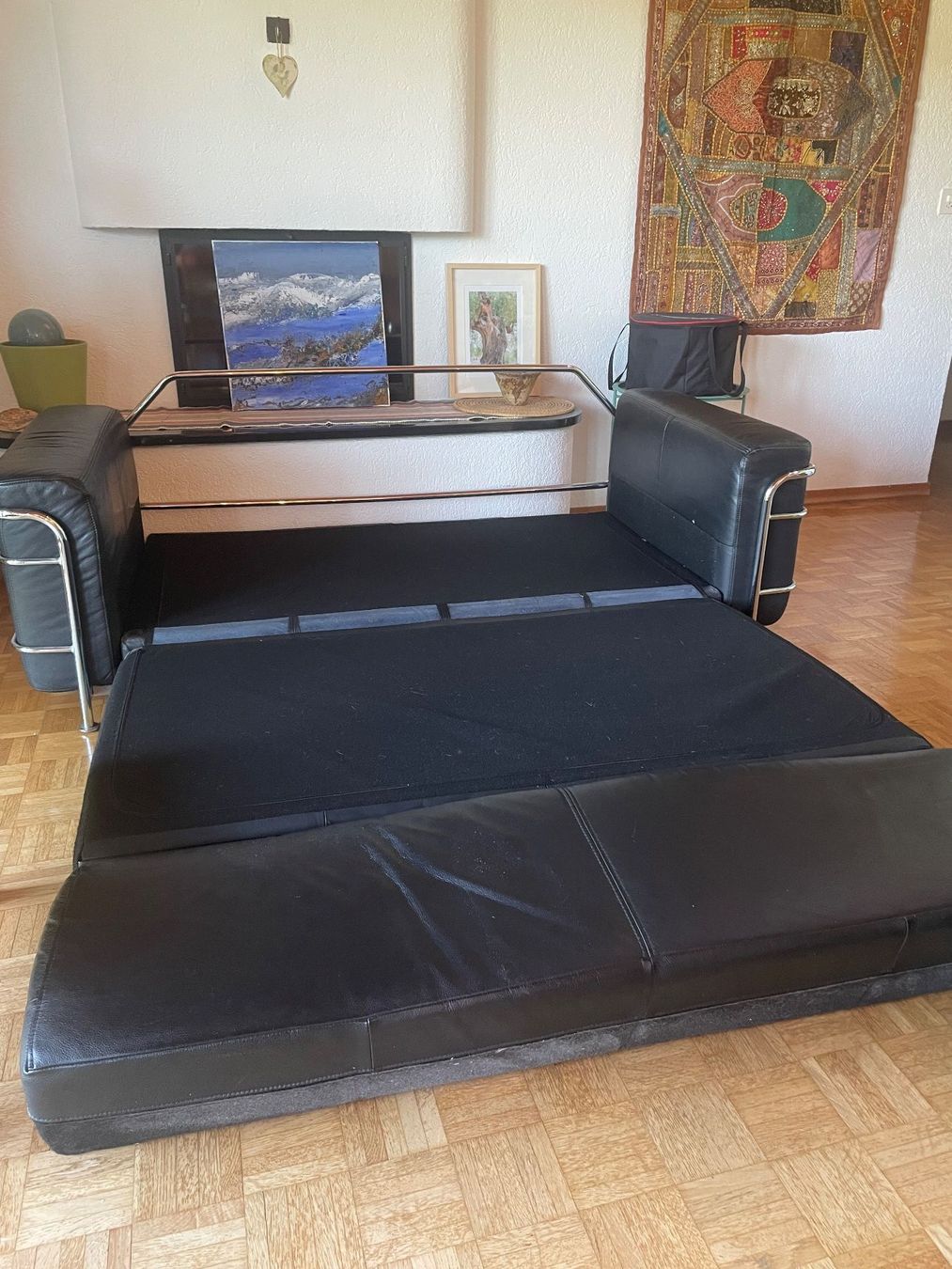 Interio Divani: Ledersofa Schwarz ausziehbar – Usato da Uettligen venduto da rud_rzt5 1