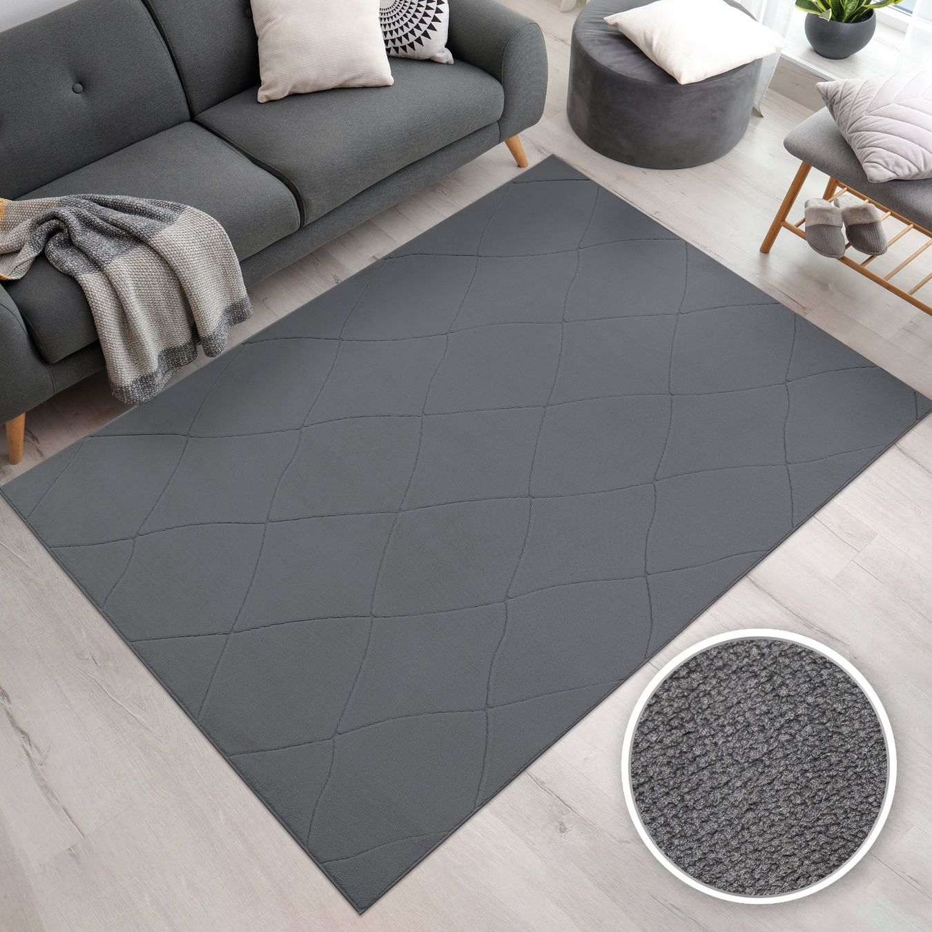 Tappeti: XXL Teppich Soft 3D Antrazith 200x290 cm – Nuovo e nell'imballaggio originale da Bern venduto da Miraitrading 1