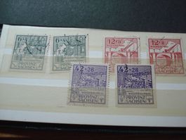 Deutschland ab 1945, Provinz Sachsen, 2xSatz Wiederaufbau, o