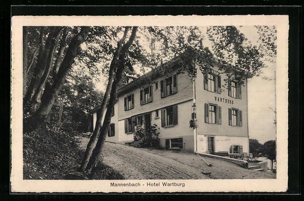 Cartoline postali: AK Mannenbach, Hotel Wartburg, 1921 – Usato da Berlin venduto da bartko-reher