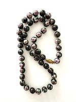Retro Cloisonné Champlevé Perlenkette 1940