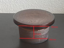 Glasstopfen mit NS 90/41 Schliff, braun