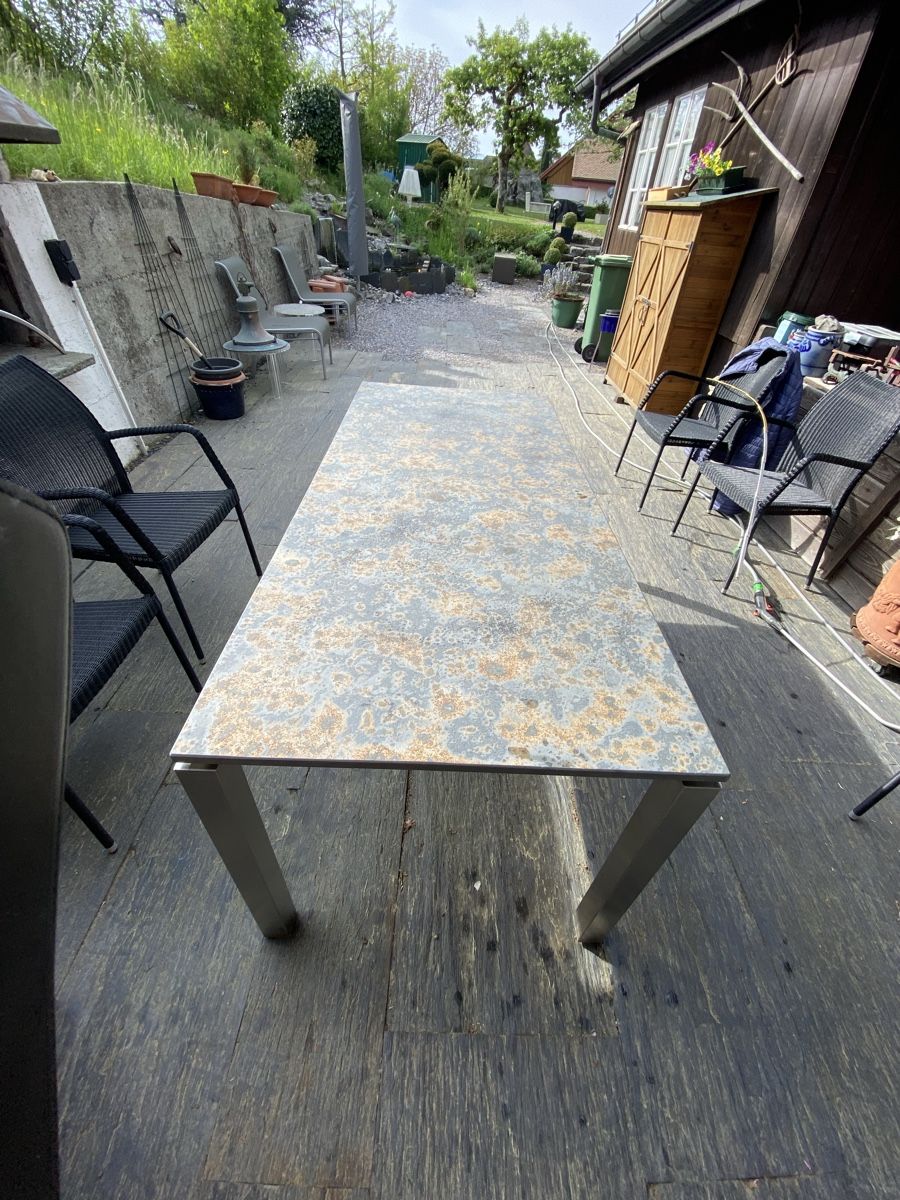 Tavoli: Edler Hutter Gartentisch mit Schiefer geflammt! – Nuovo (secondo la descrizione) da Belpberg venduto da ingeli 7