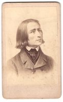 Fotografie Portrait Franz Liszt im junge