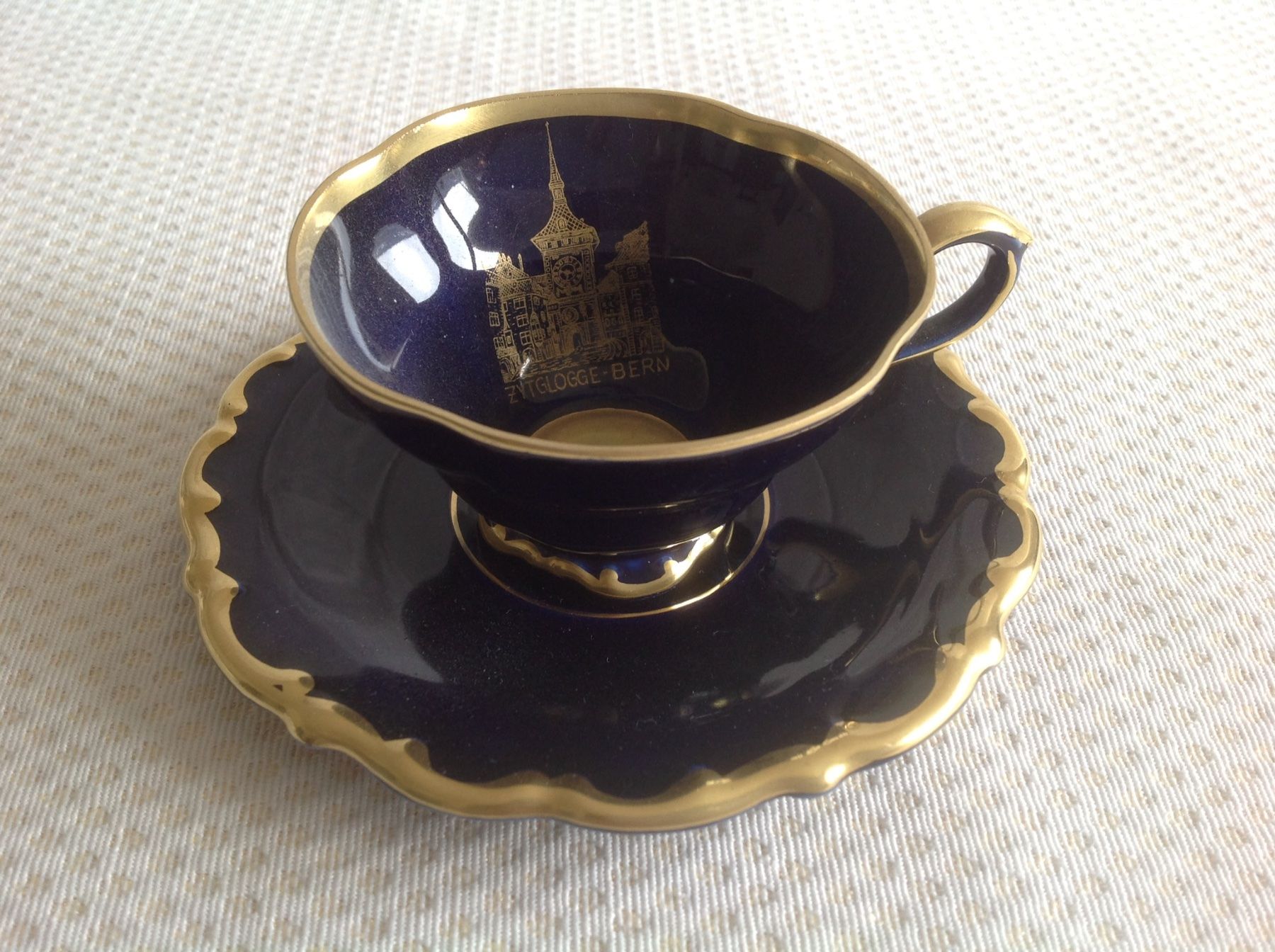 Lindner Tazze: Lindner - Tasse de collection - bleu de cobalt – Usato da Sion venduto da accroshoes