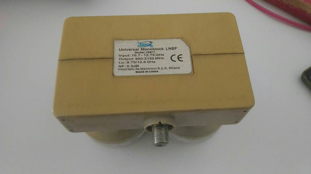 Parabola satellitare: LNB doppio per satelliti Hit Bird e Astra – Usato da Roveredo GR venduto da drifter88