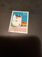 Timbre Liechtenstein 50 centimes, château, parfait!