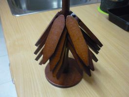 Holz Topfuntersetzer, variabel, sehr guter Zustand Pfannen