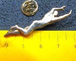 SWISSAIR FLYING-MAN BUSSINES-CLASS PIN SILBRIG