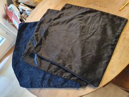 3 Stk Kissenbezug schwarz 40 x 40