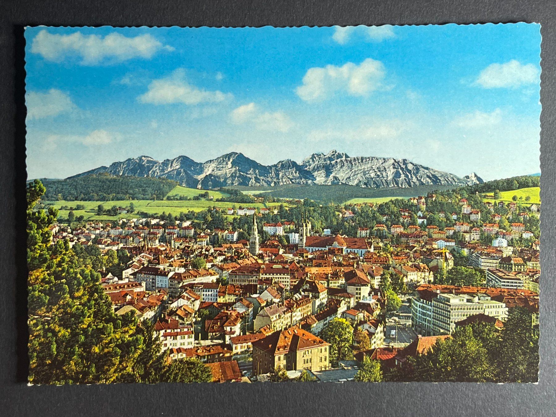 Ansichtskarten: St. Gallen mit Säntis – Gebraucht aus Steg VS von _vinci_