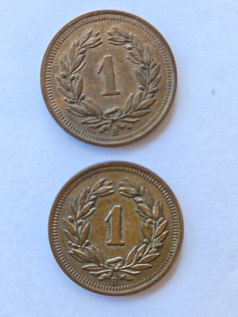 Alle Münzen: Münze 1 Rappen 1931 1937 – Gebraucht aus Rheinfelden von Badelus 1