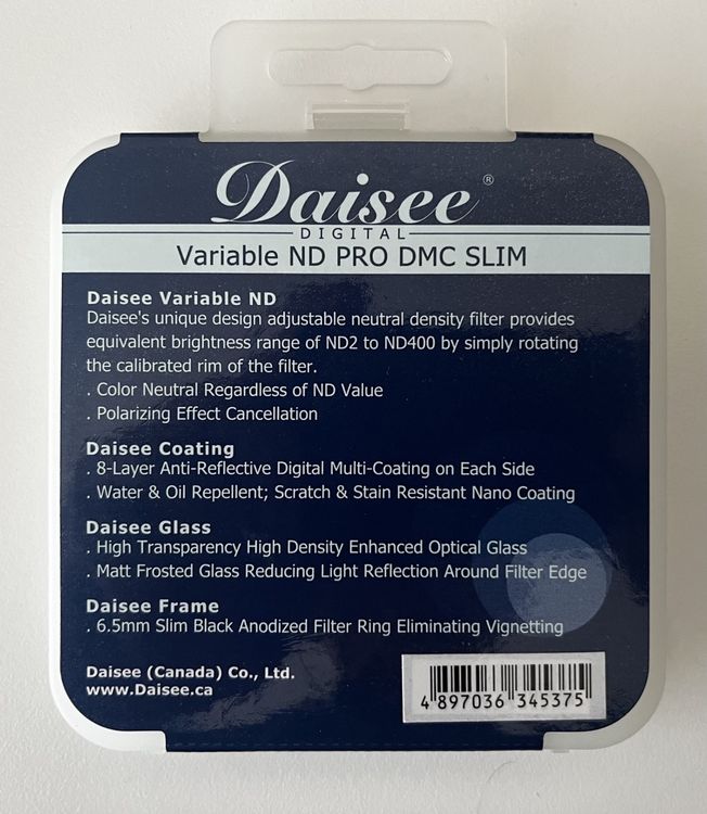 Filtres: FILTER VARIABLE ND PRO SLIM DAISEE 77mm - NEW – Neuf (Voir description) à Zürich par mar_2tjh 1