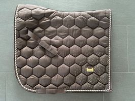 Dressurschabracke, braun/gold, neuwertig