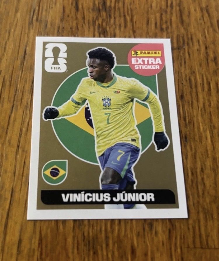 Aufkleber: Extra Sticker Gold Vinícius Junior  – Neu und originalverpackt aus Broc von gal_tv7b 1