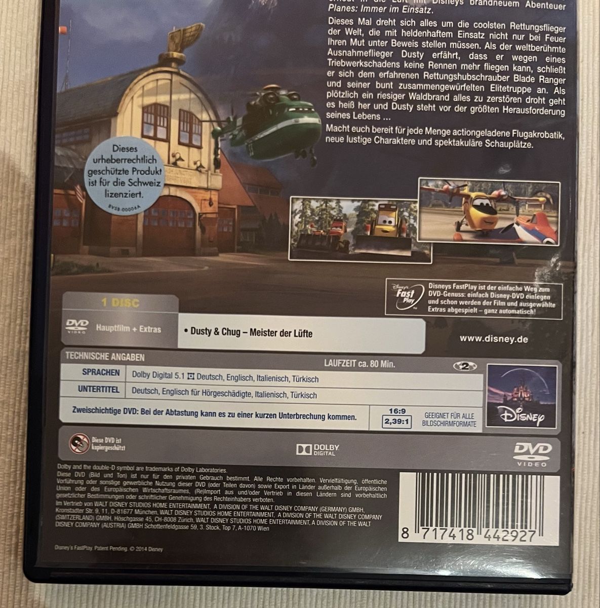 Tutti i DVDs: Disney Planes 2 - Immer im Einsatz DVD – Usato da Rafz venduto da SaintCruz 1