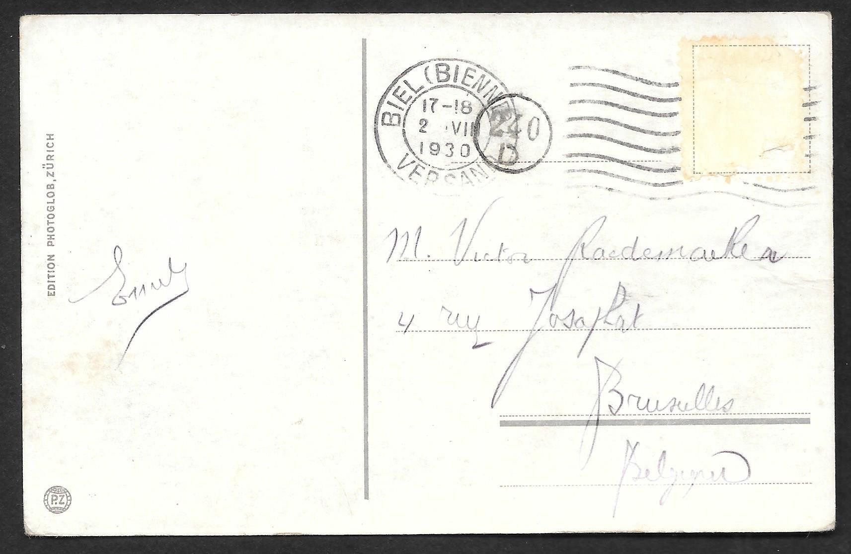 Cartoline postali: Biel - Bienne Stadtansicht – Usato da Olten venduto da clotaldi 1