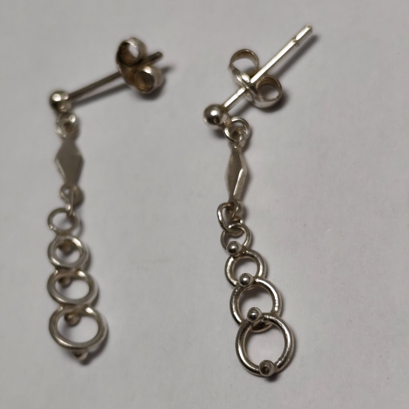 Orecchini pendenti & Orecchini a lobo: Vintage Silver silber Stud Earrings Boucles d'Oreilles #A4 – Usato da Châtelaine venduto da Tropic.Watch2 3