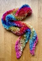 Schal gestrickt, Regenbogenfarben