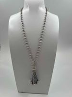 PERLENSAUTOIR MIT DIAMANT - PERLEN ANHÄNGER