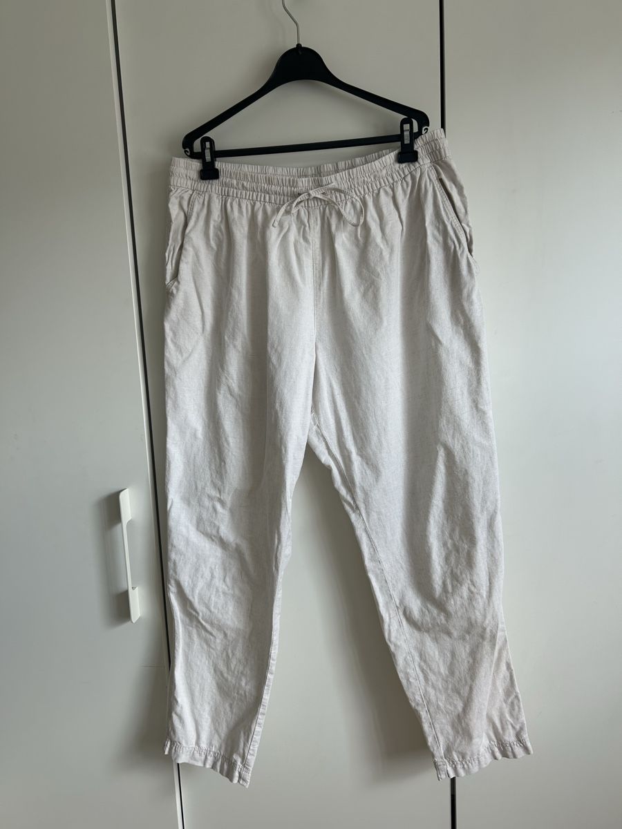 H&M Pantaloni: Leinenhose Damen beige Grösse L  – Usato da Riehen venduto da S______