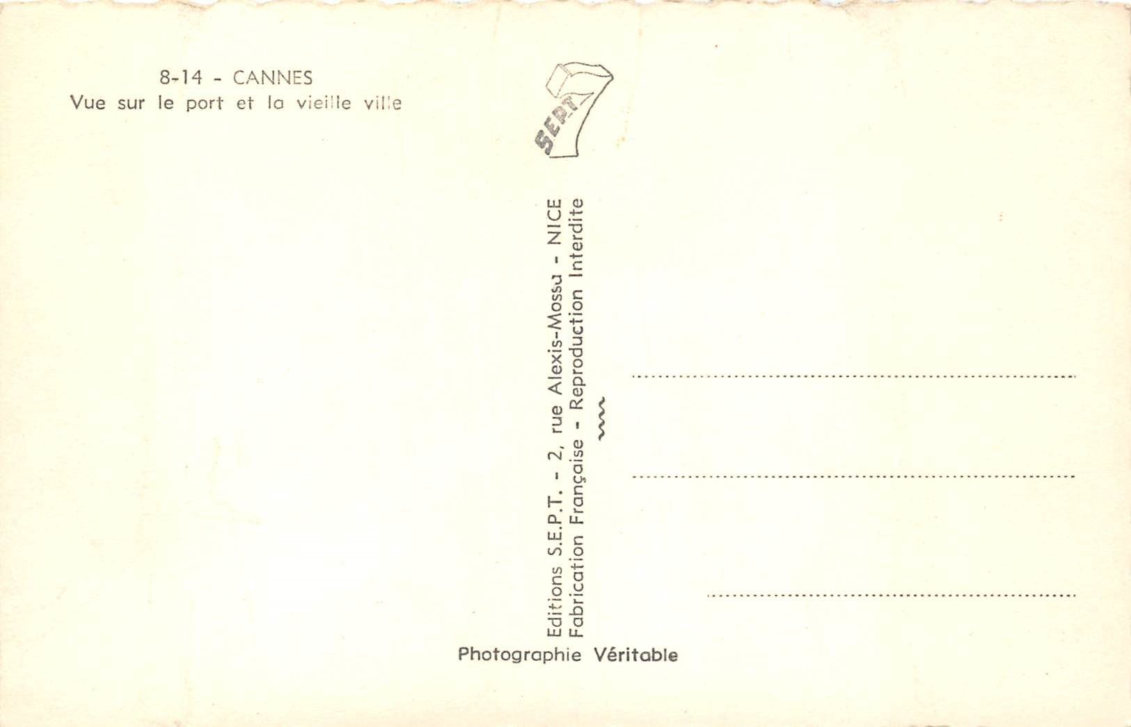 Ansichtskarten: 3x Cannes, La Cote d'Azur – Gebraucht aus Ottikon b.Kemptth. von Neptun1974 3