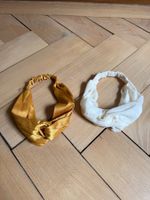 2 Haarbänder (senfgelb + crèmeweiss)