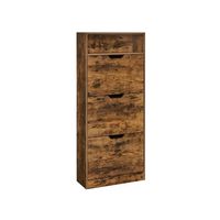 Schuhschrank 3 Klappen offenes Fach 14-18 Paar NIVOR