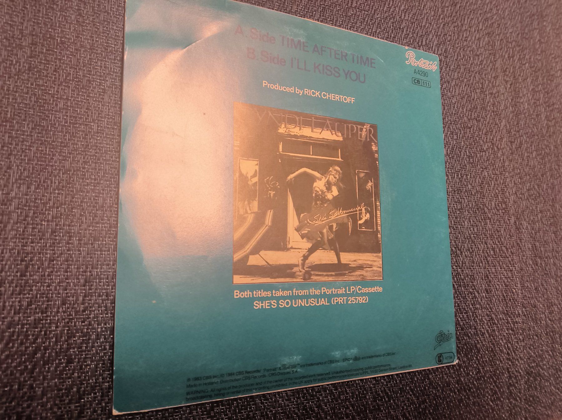 Dischi in vinile: VINYL Single: Cyndie Lauper - Time after Time – Usato da Allschwil venduto da marketingprojects 3
