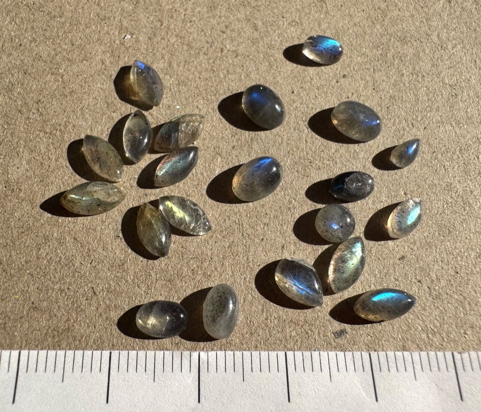 Pietre preziose: Labradorit Cabochons  ECHT!!!   top Farben/Glanz – Nuovo e nell'imballaggio originale da Leuggern venduto da gemshow 6