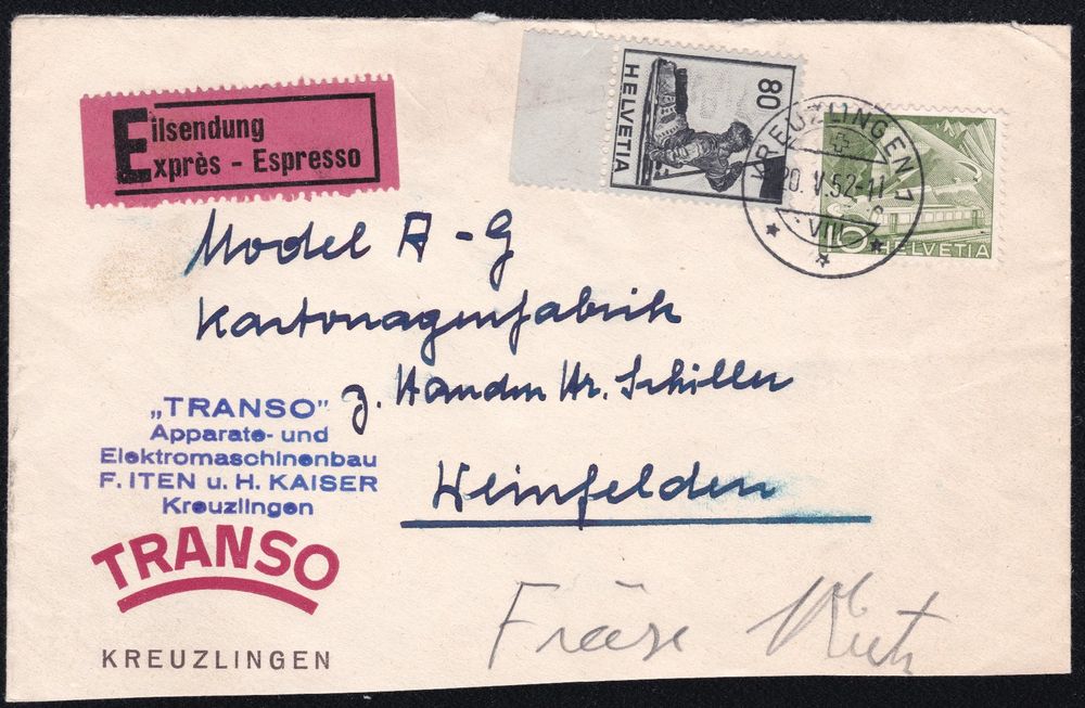 Transo Kreuzlingen Express an Model AG Weinfelden 1952 (Gebraucht) in ...