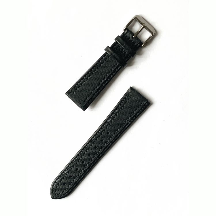 Bracelet Longines Cuir Noir Mat 15 mm