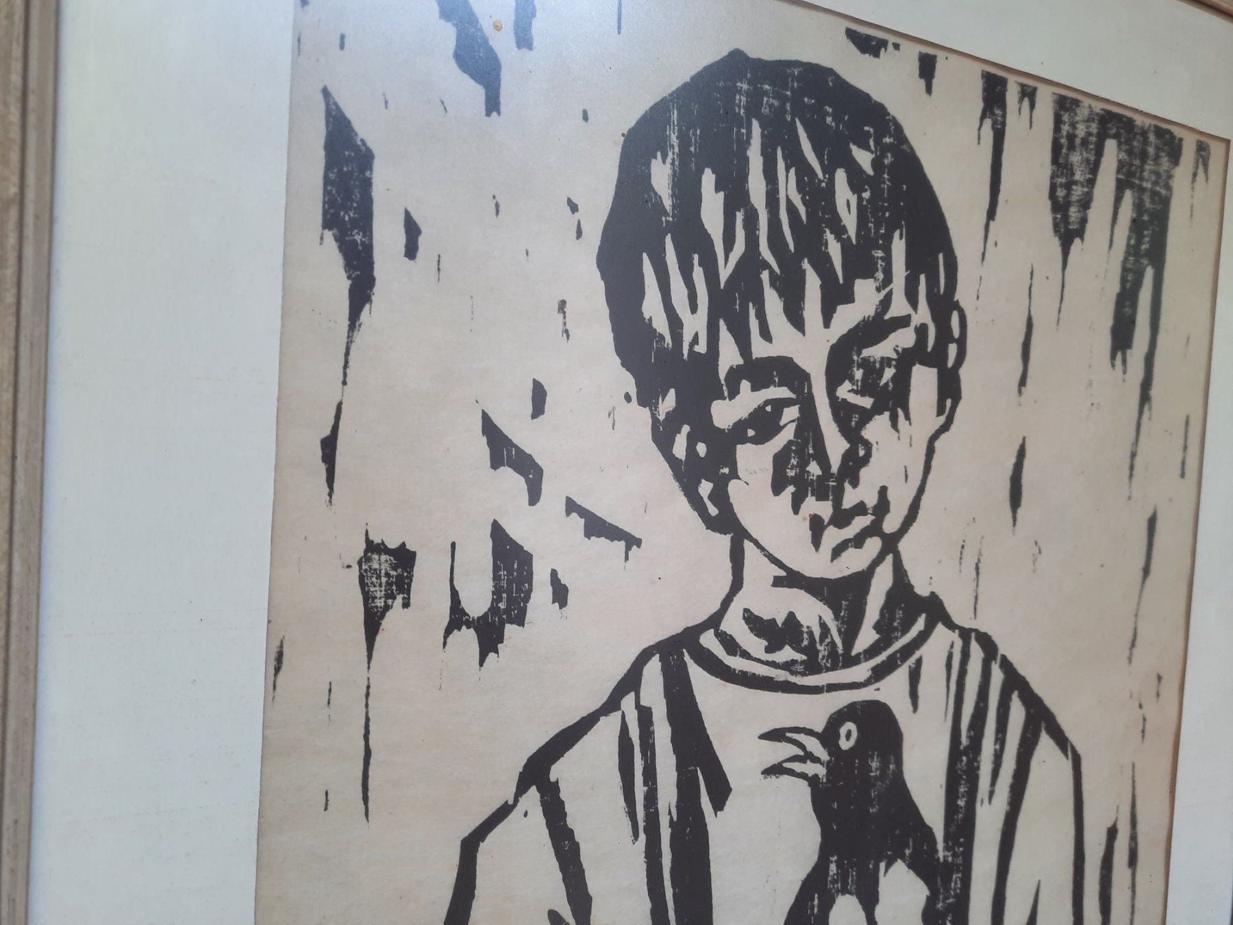 Arts picturaux & lithographies: Bild, Junge mit  Vogel – D'occasion à Weinfelden par JoeBaer 4