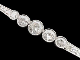 Art Deco Diamanten 1.9ct Stabbrosche Pt950 *S1251
